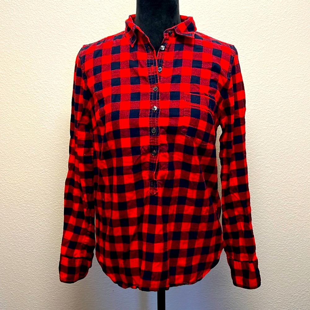 J.Crew long sleeve checkered flannel
